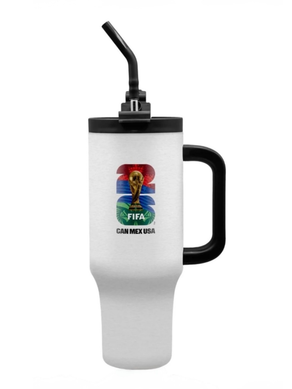 FIFA nwt World Cup 2026 White Tumbler with Handle 40 oz stainless steel